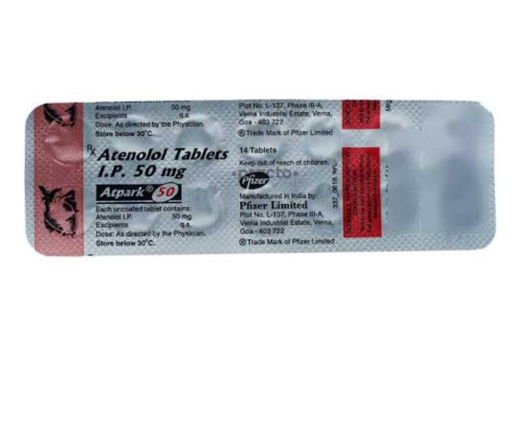 Atpark 50 Mg Ingredients: Atenolol