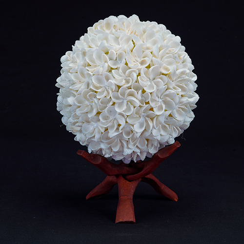 White Flower Ball - 20cm & 10cm Sizes, Modern Indoor Decoration In Elegant White