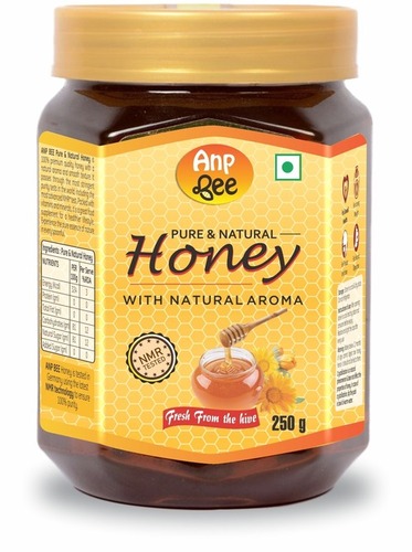250gm Natural Honey - NFC and REC Type | Anti-Inflammatory, Antioxidant, Antibacterial, Elongated Packaging for Easy Dispensing