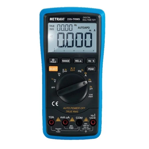 Metravi Digital Multimeter - Mild Steel Construction, Standard Size, Green and Silver Color | Industrial Usage, Precision Measurement Features