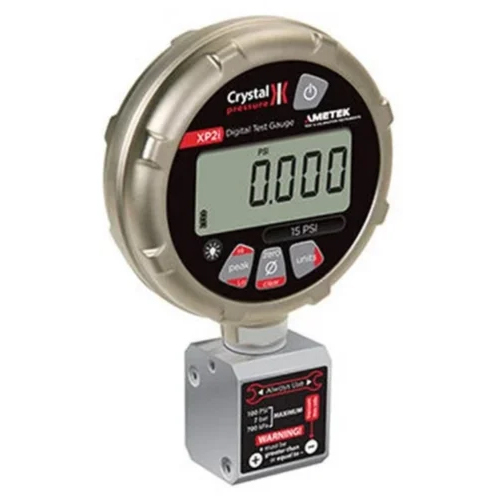 Digital Pressure Gauge - Stainless Steel, Standard Size | Golden Glass Dial, Polished Finish, User-Friendly Digital Display