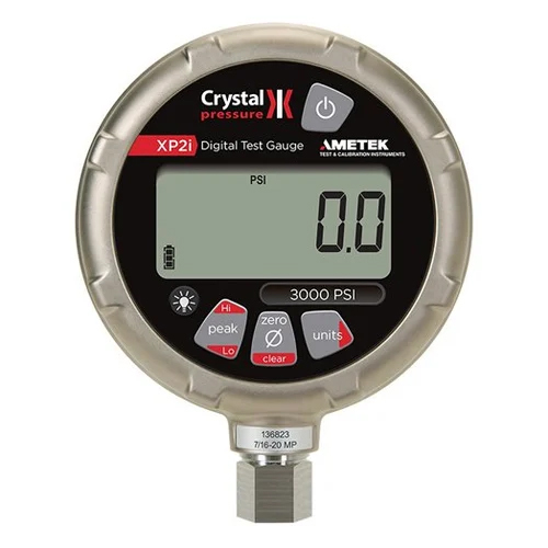 Digital Pressure Gauge - Stainless Steel, Standard Size | Golden Glass Dial, Polished Finish, User-friendly Digital Display