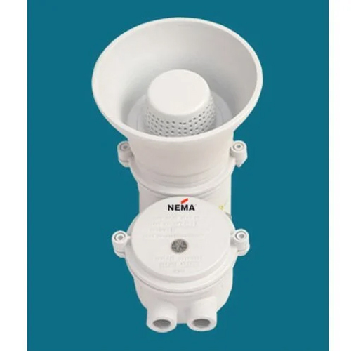 24v Flp Wp Hooter - Industrial Grade, White Color | 1 Year Warranty