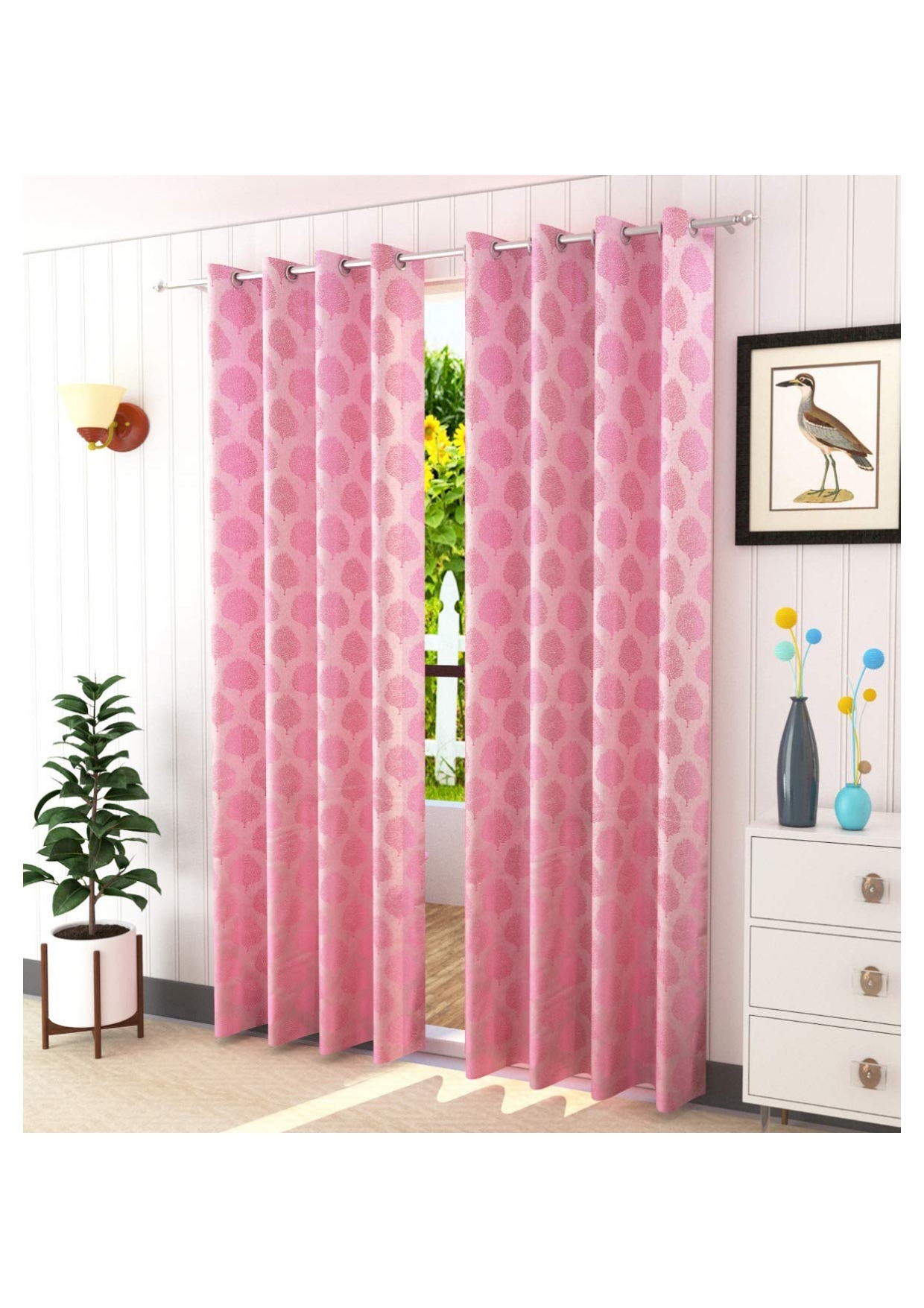 Jute Tree Curtain - Color: Coffee
