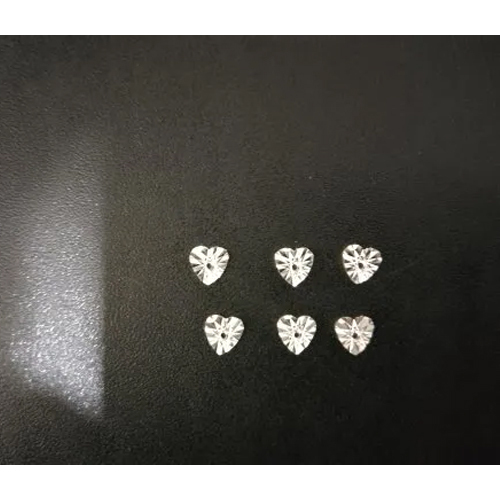 Heart Shape Silver Illusion Plate Finding - Sterling Silver, 5 mm Heart Cut Stone, Silver Color, Weighs 0.07 g | Ideal for Jewelry Design