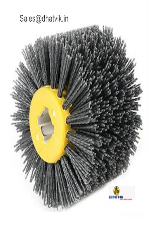 Carbon Steel Bristle Roller Brush - Color: Silver