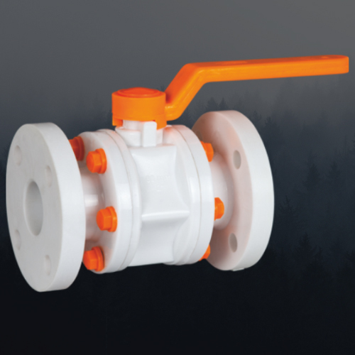 PP Ball Valve - Polypropylene, Size 1/2-8 Inch, White Color | Two-Way Operation, 100 PSI Pressure Rating, Chemical Resistant