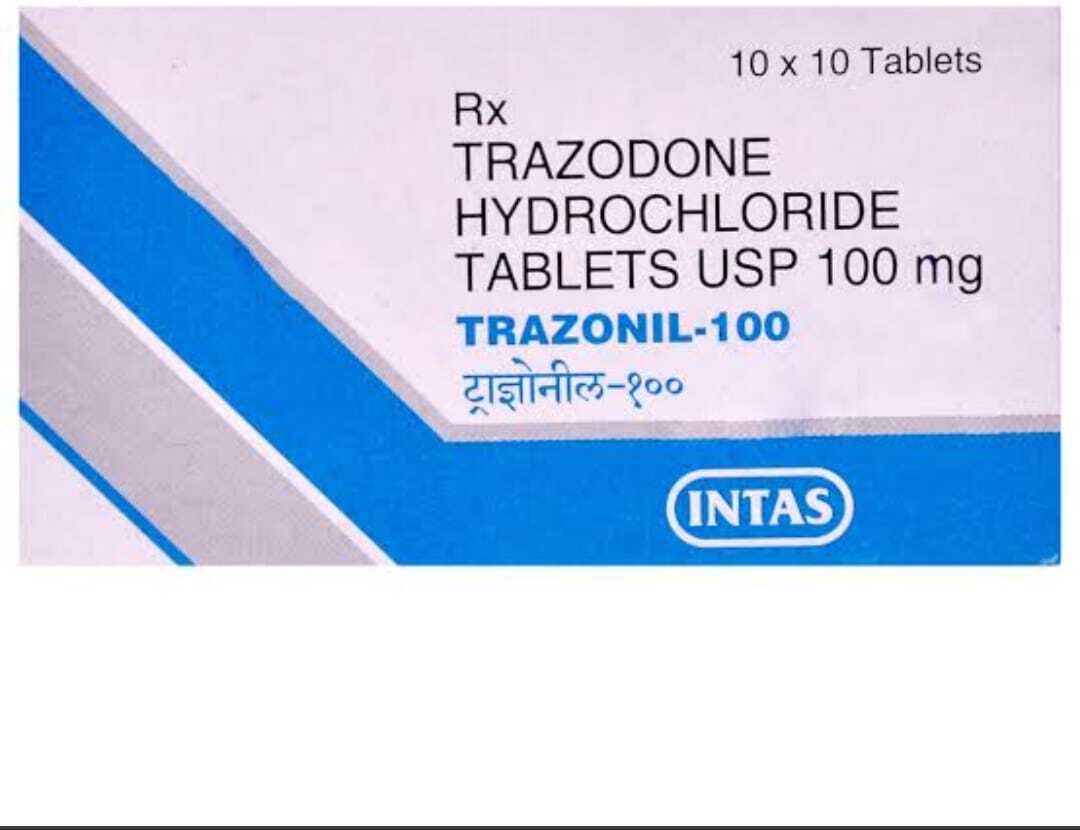 Trazonil - 100 Mg Trazodone Hydrochloride Tablets | Alleviates Depression, Reduces Anxiety, Promotes Serotonin Balance, Convenient Delivery Services.