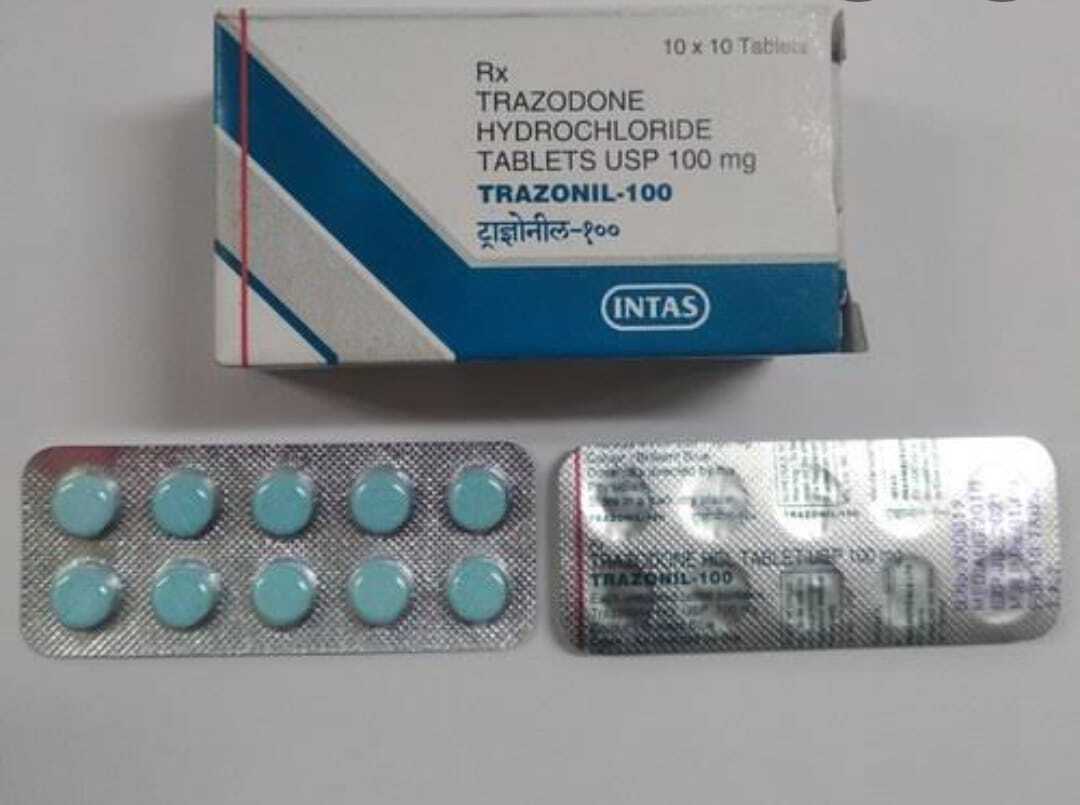 Trazonil - 100 Mg Trazodone Hydrochloride Tablets | Alleviates Depression, Reduces Anxiety, Promotes Serotonin Balance, Convenient Delivery Services.