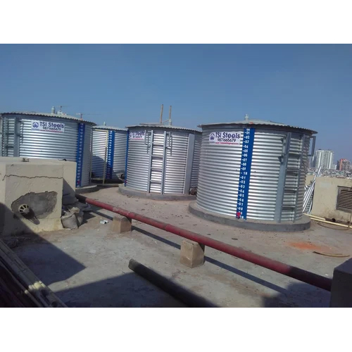 Grey 15000 L Zinc Aluminium Water Storage Tank