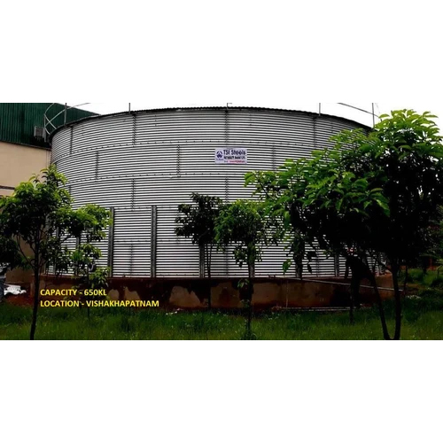 Grey 650 Kl Zinc Aluminium Water Storage Tank