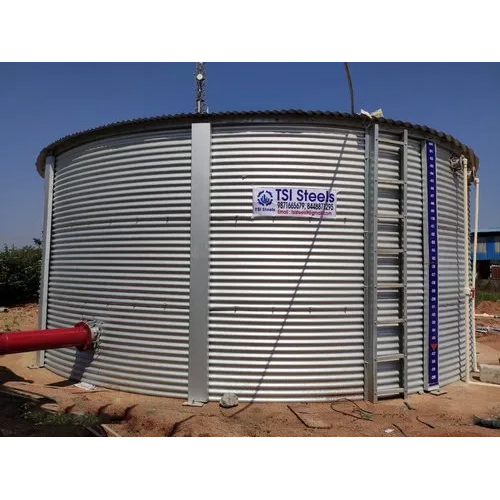 Grey 150 Kl Zinc Aluminum Raw Water Tank