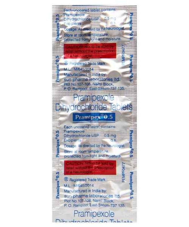 Pramipex 05 Tablet - 0.5 Mg, Quality Assured Efficacy For Parkinson's & Restless Legs Syndrome Relief, Reliable Supply & Customer Support