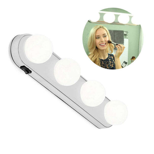 Glow Make Up Light Portable Cosmetic Kit Battery Powered Mirror Lighting Super Bright