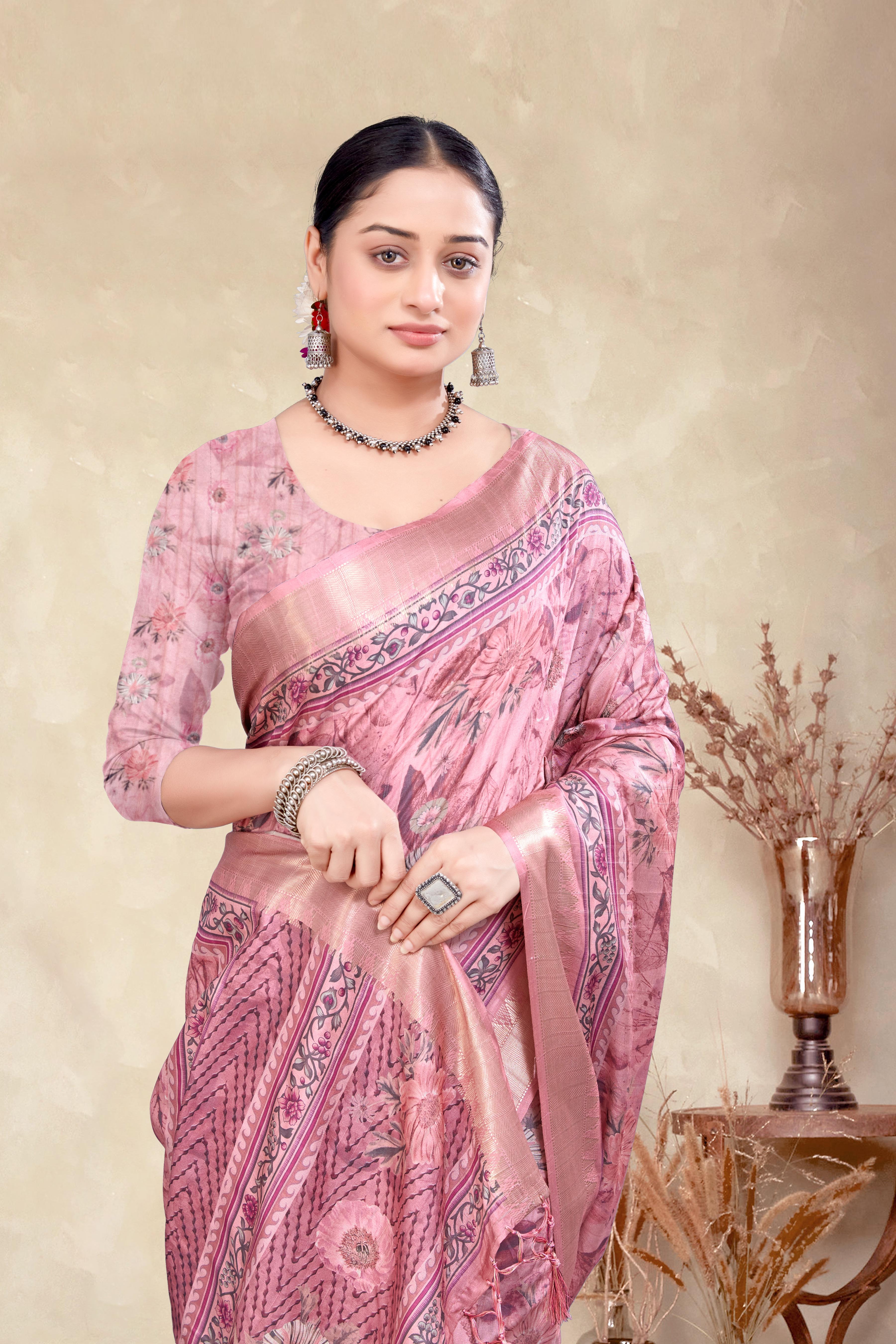 Traditional Cotton Silk Printed Saree-25184