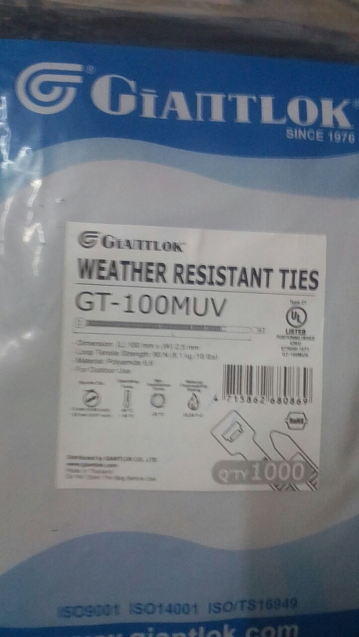 Black Uv Cable Tie - Material: Plastic