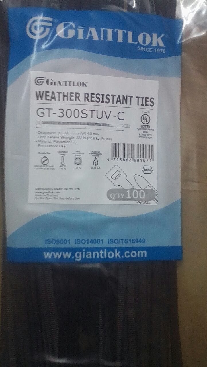 Black Uv Cable Tie - Material: Plastic