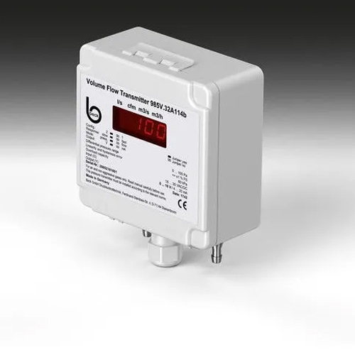 White Air Velocity Volume Flow Transmitter