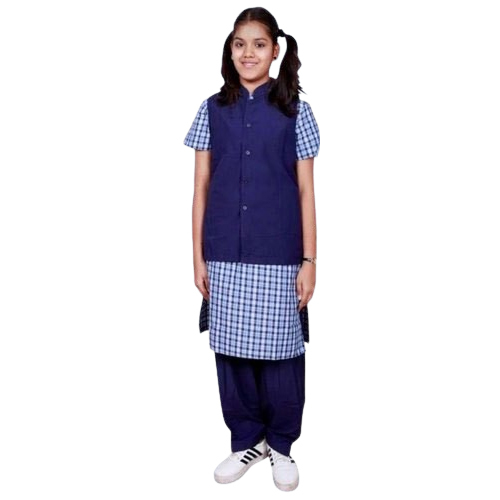 Washable Girls Government School Uniform Set