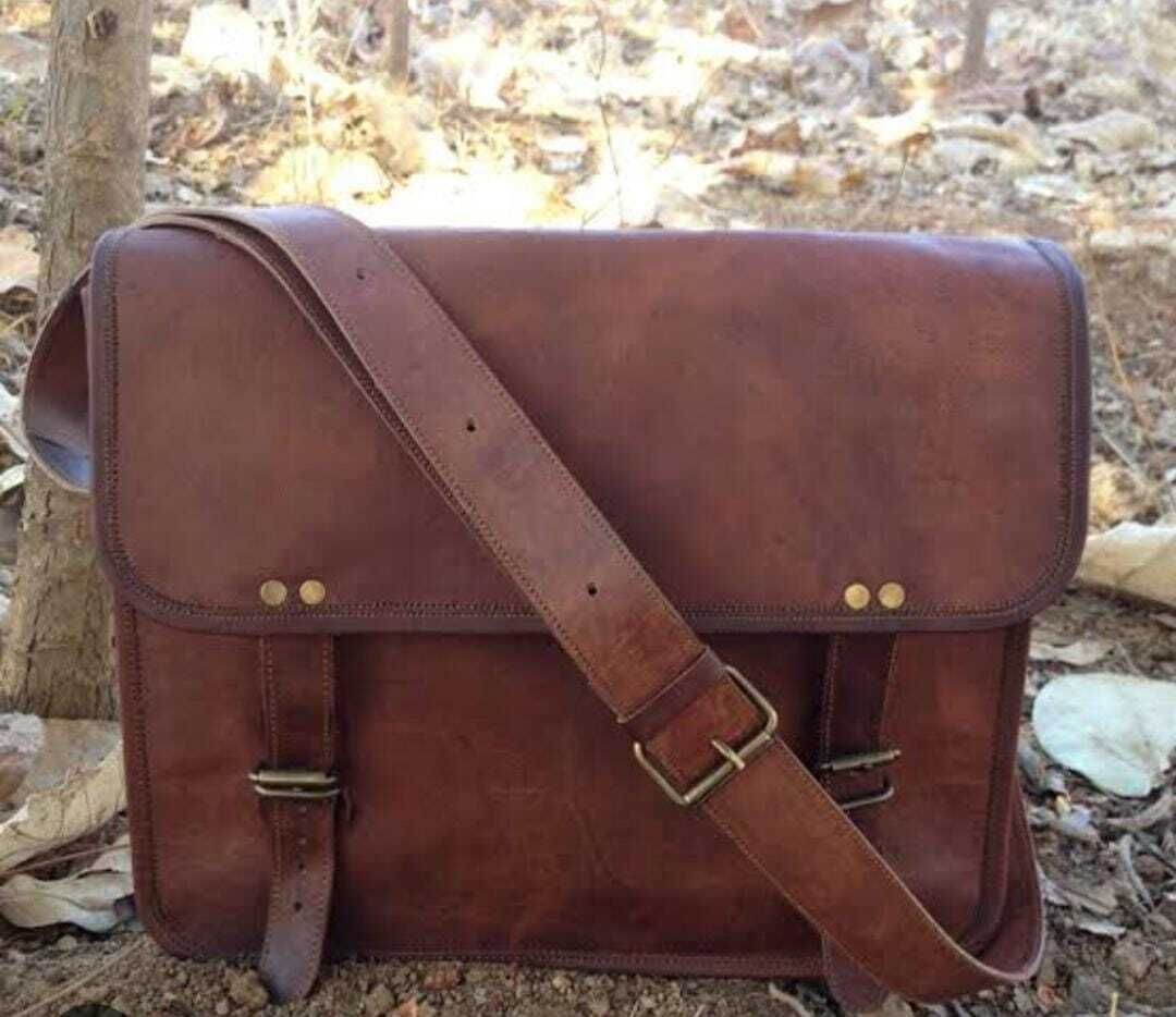 Vintage Leather Bag - Genuine Leather, 10x5x3 Inches, Brown | Clasp Closure, Removable Strap, Ideal For Everyday Use & Special Occasions