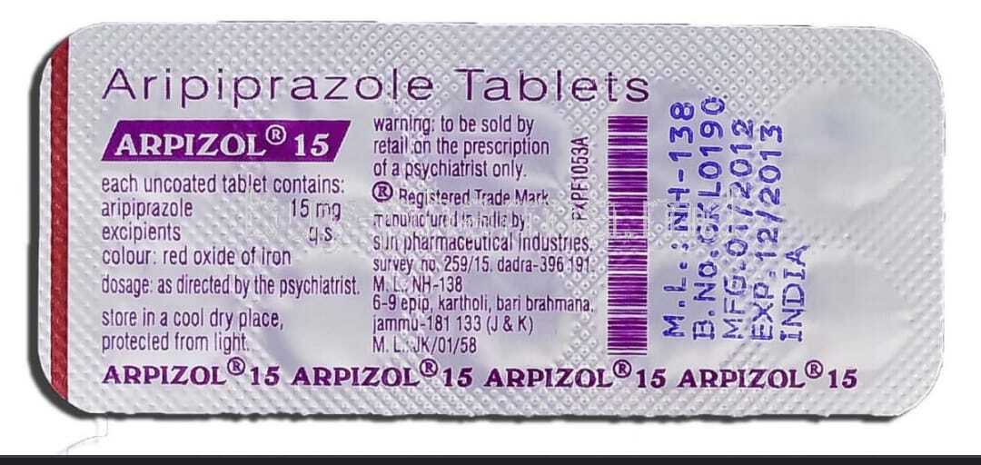 Arpizol Tablet - Ingredients: Aripirazole