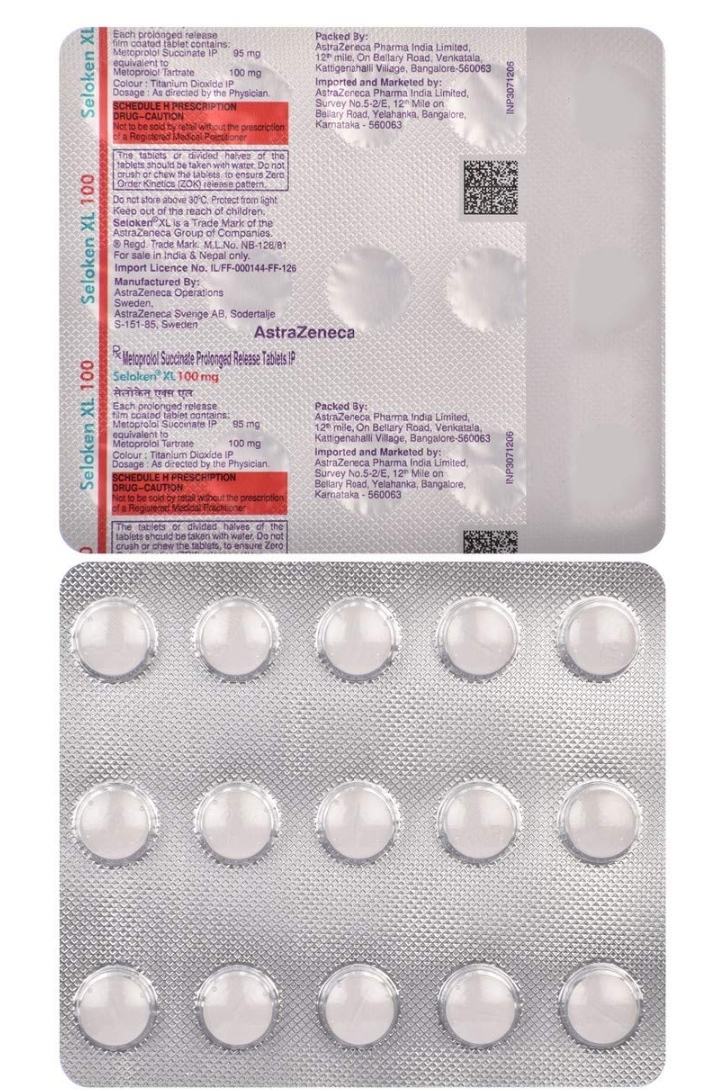 Seloken Xl 100 Ingredients: Metoprolol
