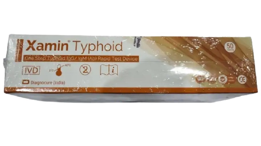 Typhoid Rapid Test Card - Plastic, Manual Operation, White Color | Qualitative Differential Detection Of Typhoid Igm/igg Antibodies