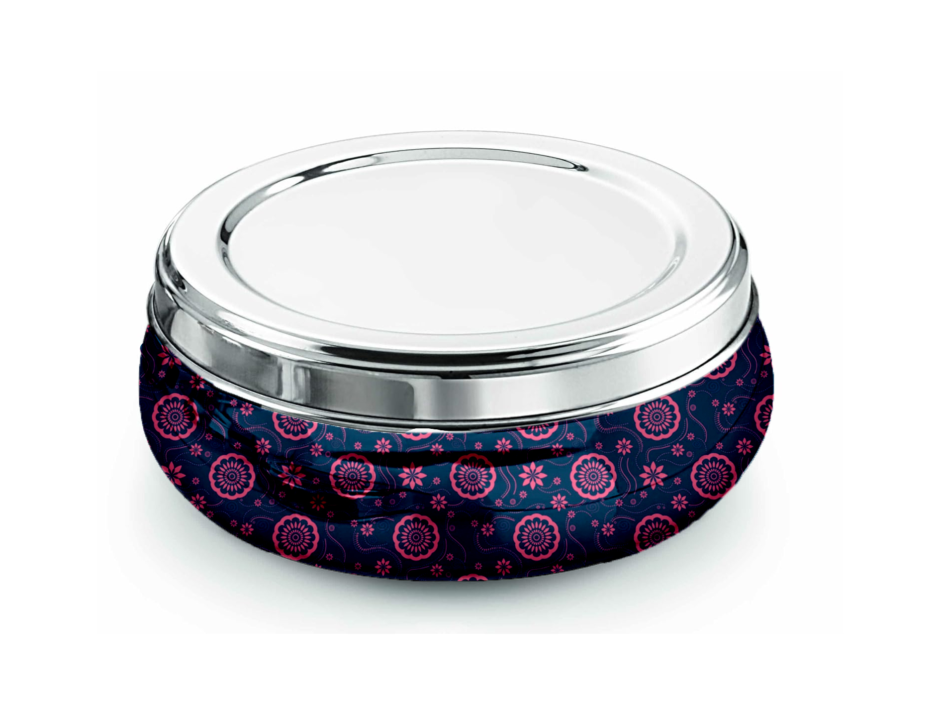 Hand Painted Enamelware Belly Storage Box A94 - Color: Multicolour