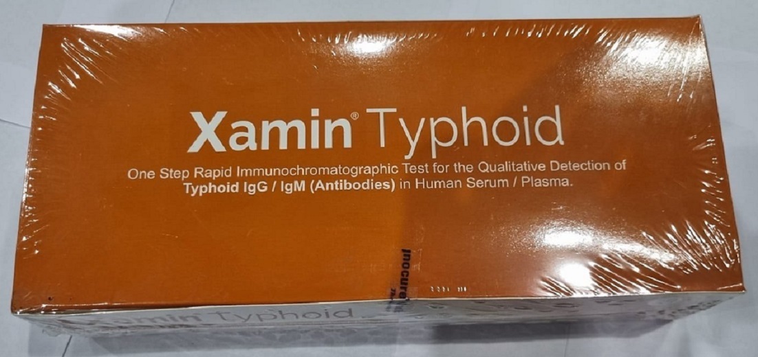 Typhoid Rapid Test Card - Plastic, Manual Operation, White Color | Qualitative Differential Detection Of Typhoid Igm/igg Antibodies