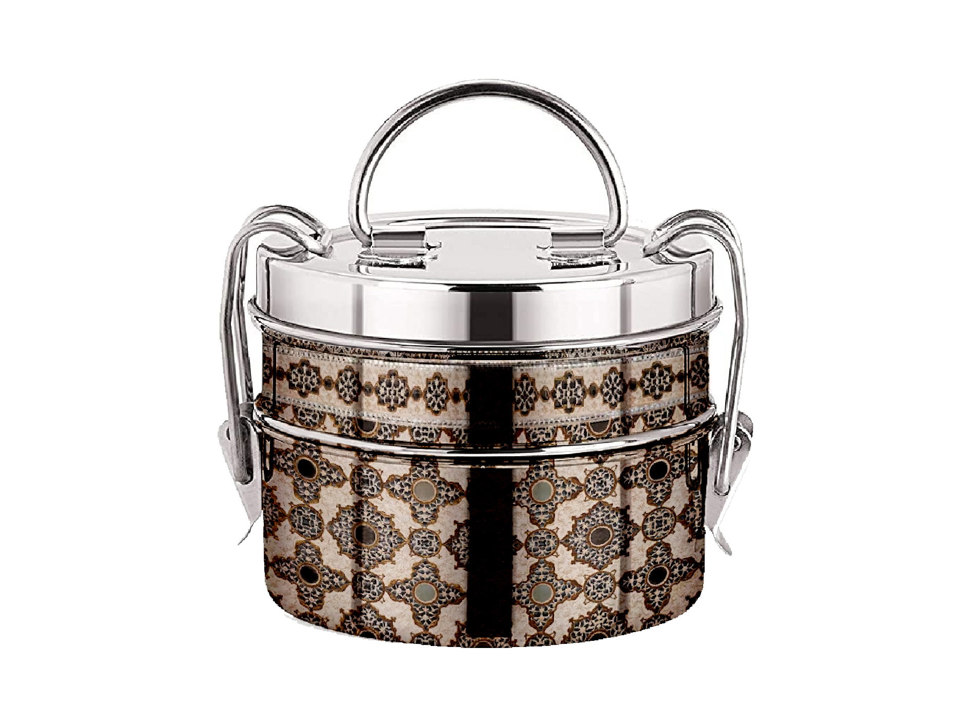 Hand Painted Enamelware Lunch Box Box A104 - Color: Multicolour