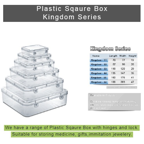 Transparent Plastic Box - Rectangular, Lightweight Design With Handles, Locks, Hinges, Stackable Features For Storage & Display Solutions