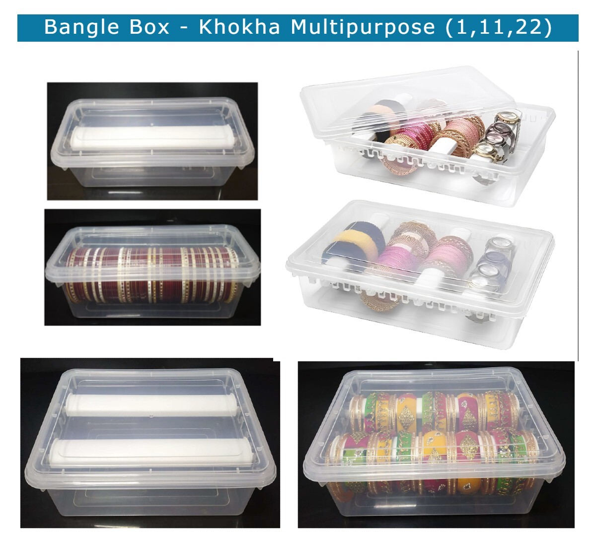Transparent Plastic Box - Rectangular, Lightweight Design With Handles, Locks, Hinges, Stackable Features For Storage & Display Solutions