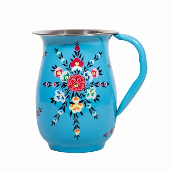 Hand Painted Enamelware Jug A135 - Color: Yellow