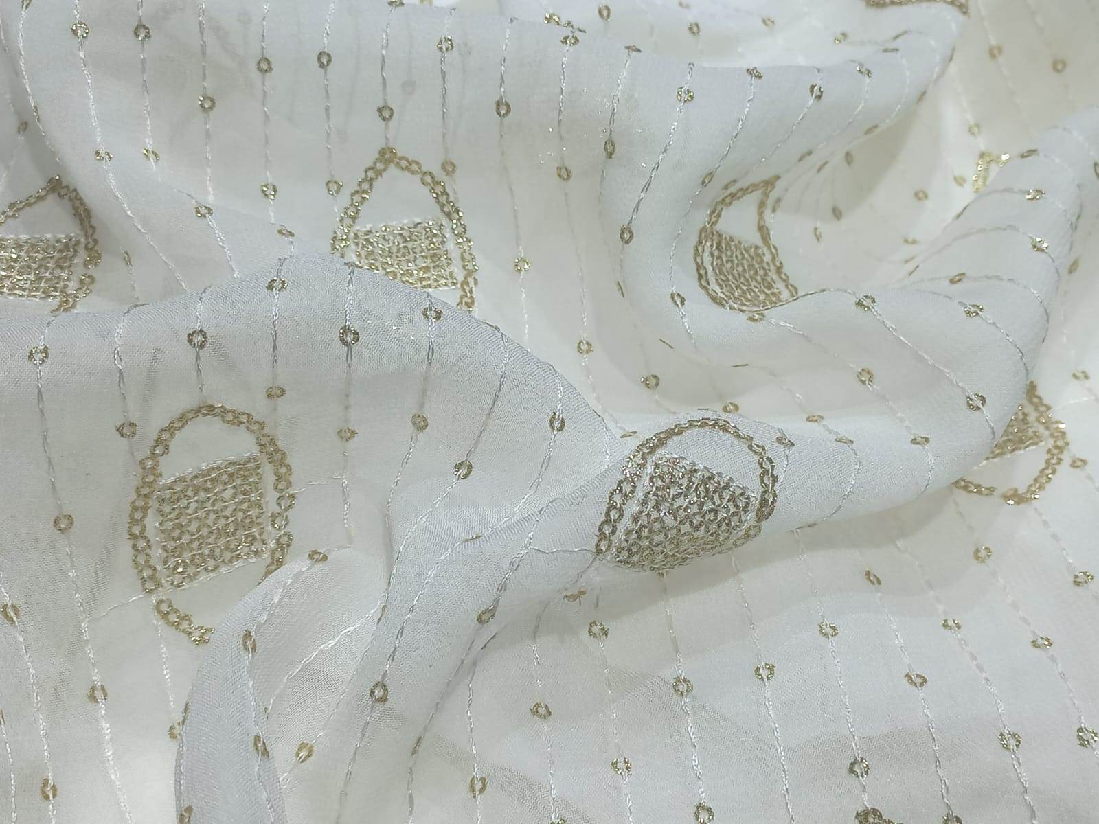 Allover Dyeable Sequins Embroidered Fabrics - Attributes: Comfortable & Soft