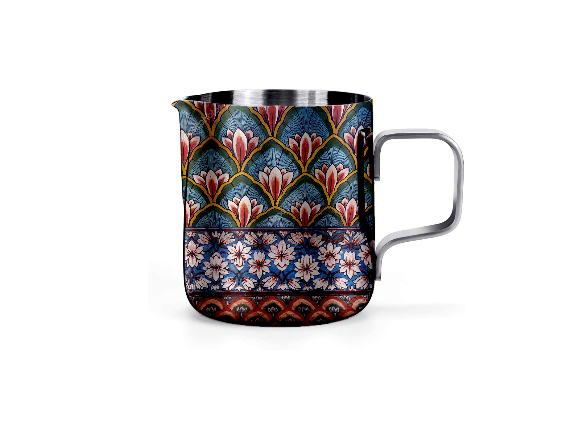 Steel Hand Painted Enamelware Mug A163 - Color: Multicolour