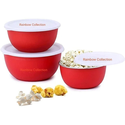 स्टेनलेस स्टील माइक्रोवेव सुरक्षित यूरो बाउल सेट 3 के लिए