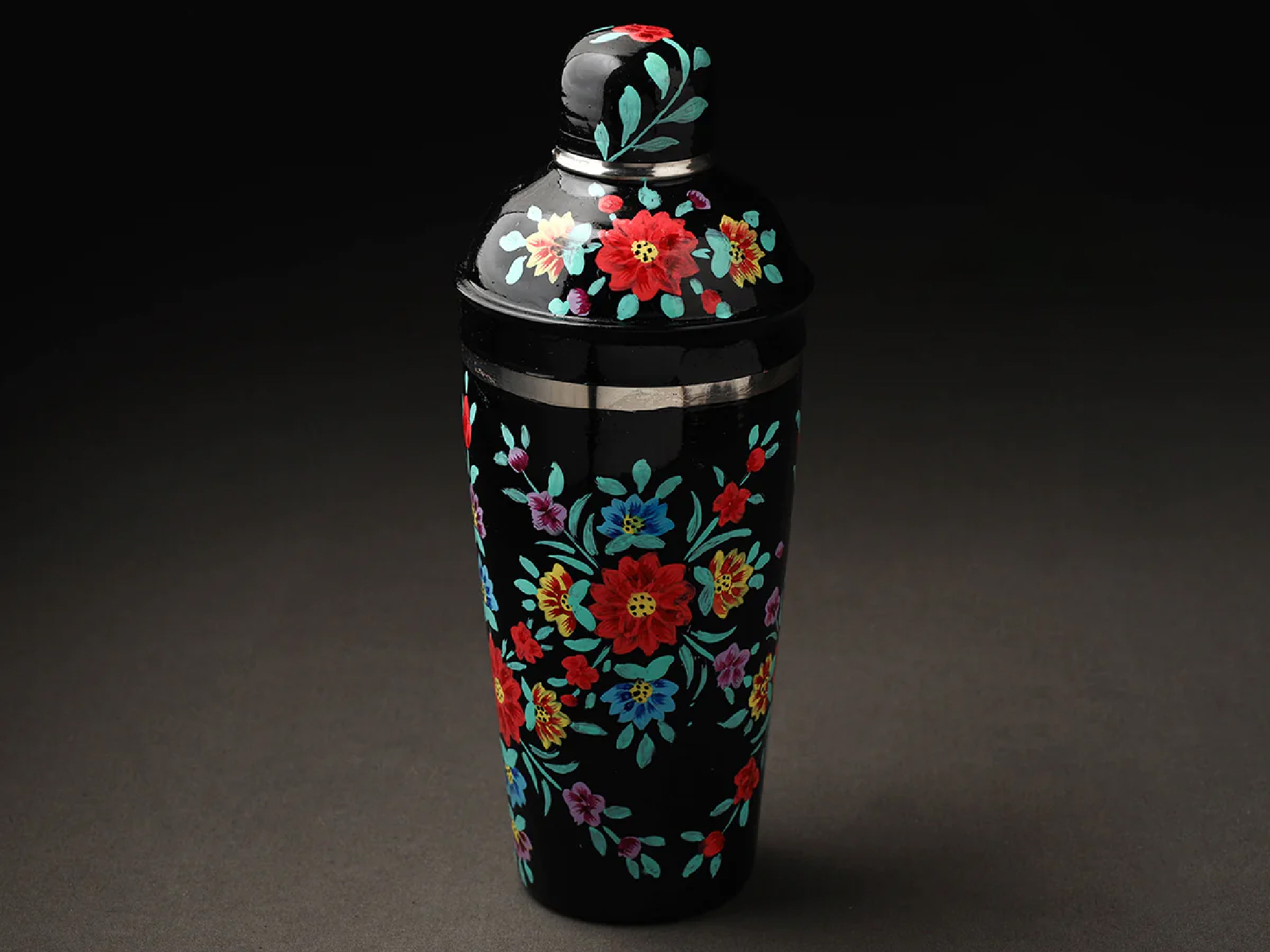 Steel Hand Painted Enamelware Cocktail Shaker A181 - Color: Multicolour ...