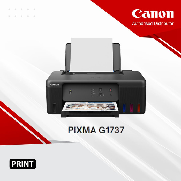 Pixma G1737 Printer - High Page Yield Ink Bottles, 7700 Mono/8100 Color Pages, Easy Hassle-free Refilling, Compact Design, Easy Maintenance