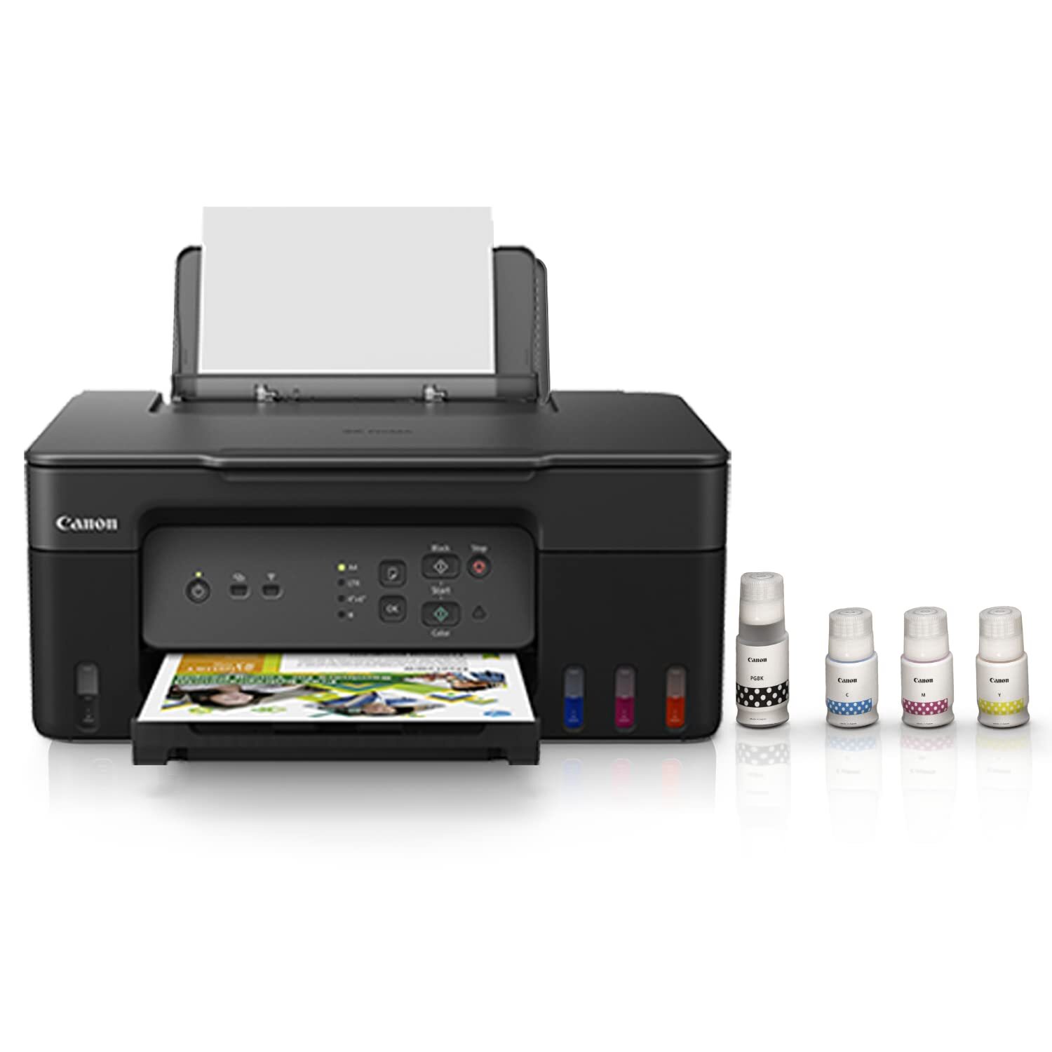Pixma G3730 Printer - Compact Size, High-volume Ink Bottles | Hassle-free Refilling, Mobile & Cloud Printing, Easy Maintenance