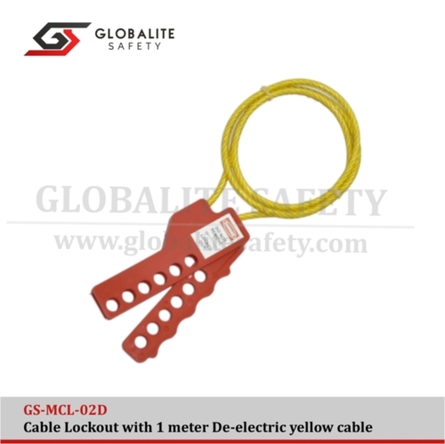 Globalite Safety Cable Lockout with Dielectric Cable - PVC Insulation, Red Jacket & Shield, Red PVC Connector | Durable & Reliable for Electrical Safety