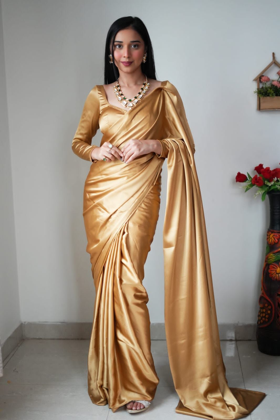 Soft Satin Saree