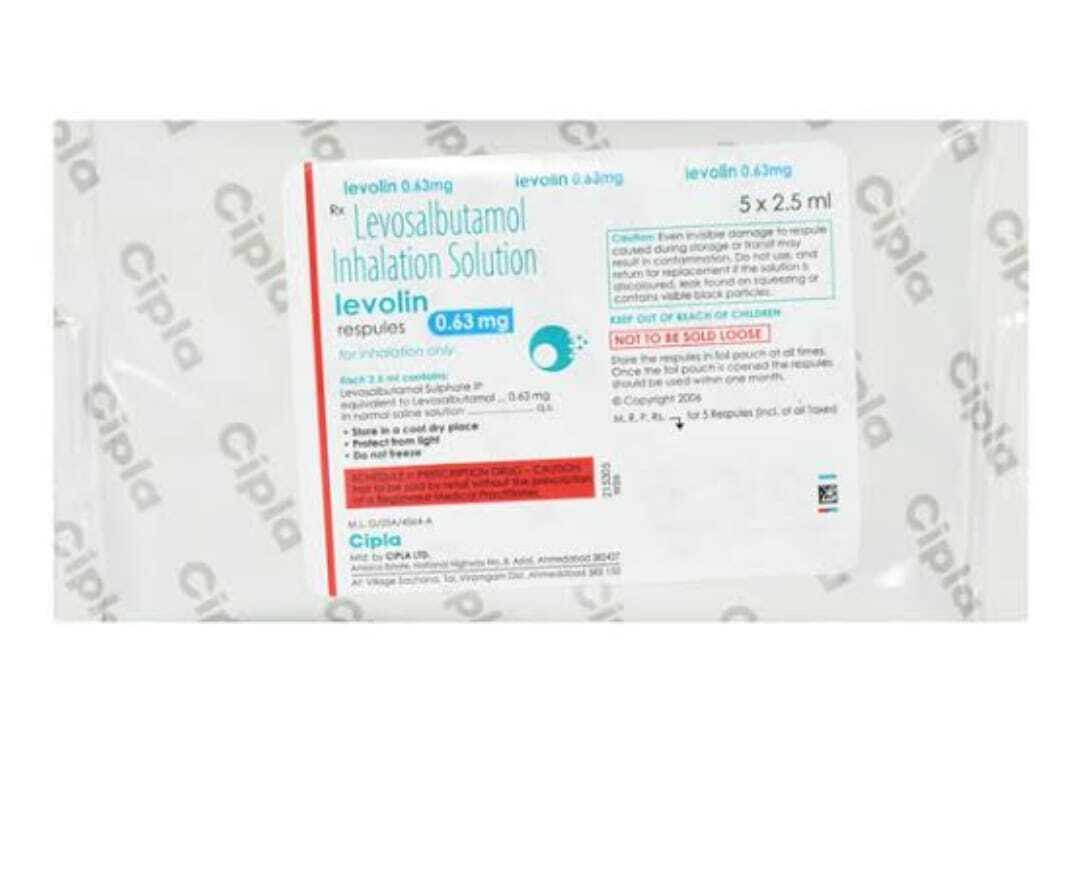 Levolin 0.63 Resp 2.5 Ml Keep Dry & Cool Place