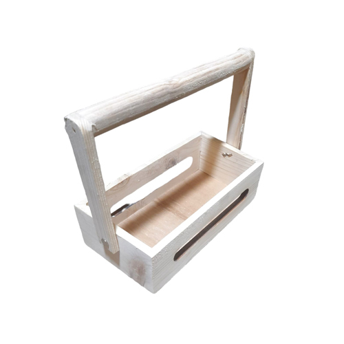 Wooden Jar Basket - Eco-Friendly Natural Wood Design | Customized Nautical Style, Durable with Handle, Ideal for Food and Jewelry Storage