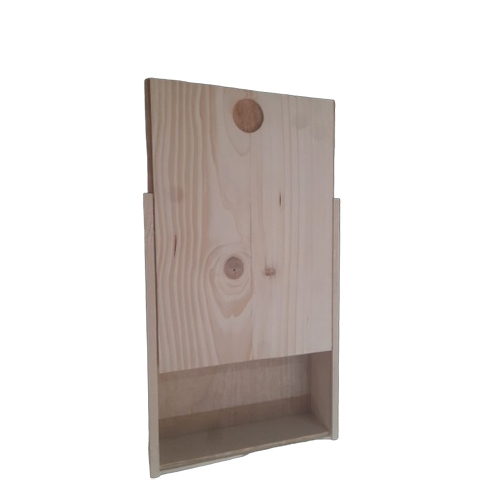 Wooden Slider Box - Polished Wood , Nautical-Inspired Home Decoration for Storing Trinkets and Small Items