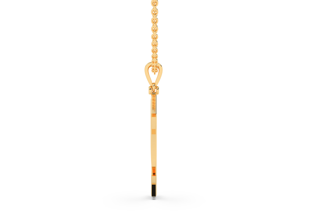 Stylish Stary Design Diamond Pendant - Diamond Carat Weight: 0.372 Carat