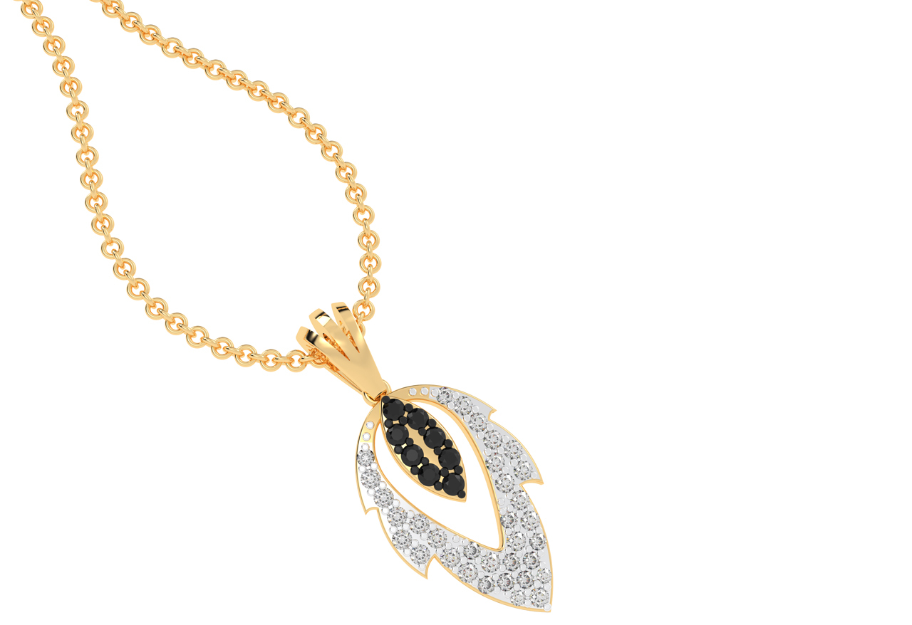 Dazzling Diamond Pendant In Gold - Diamond Carat Weight: 0.578 Carat