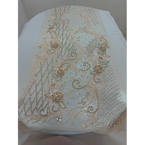 Golden Fancy Embroidered Applique Beaded Lace