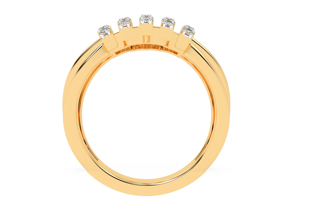 Five Strap Design Diamond Ring - Diamond Carat Weight: 0.363 Carat