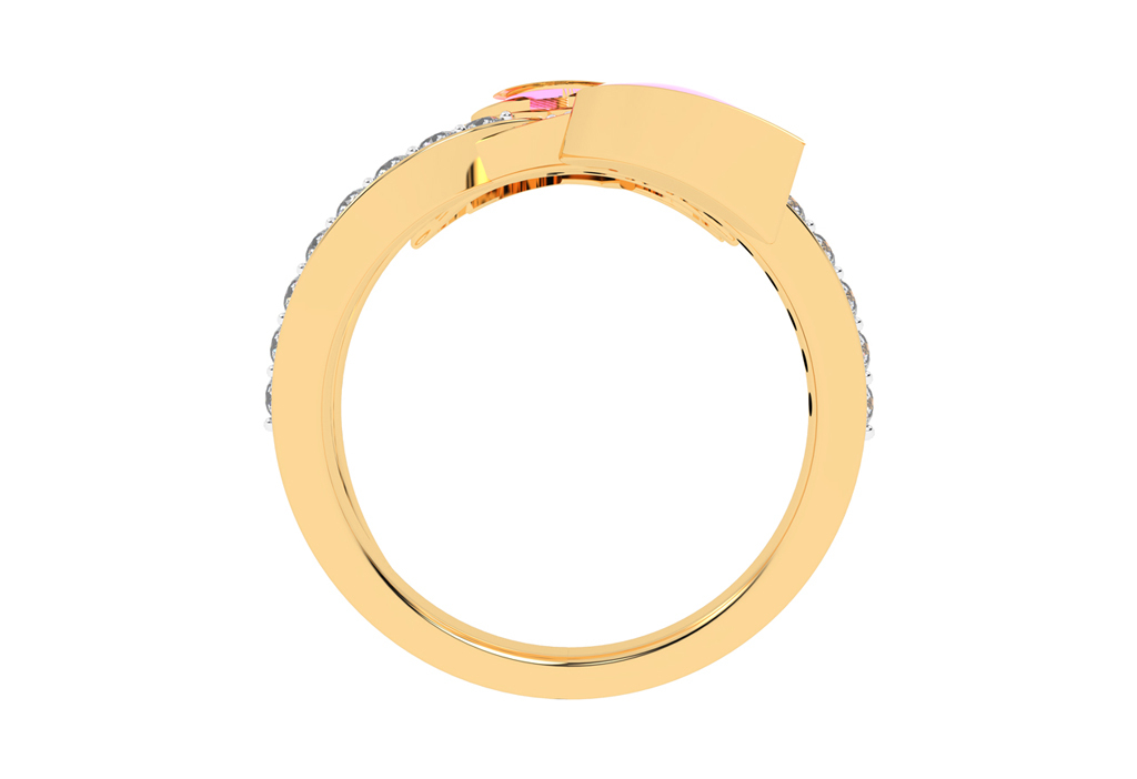 Exquisite Lotus Design Diamond Ring