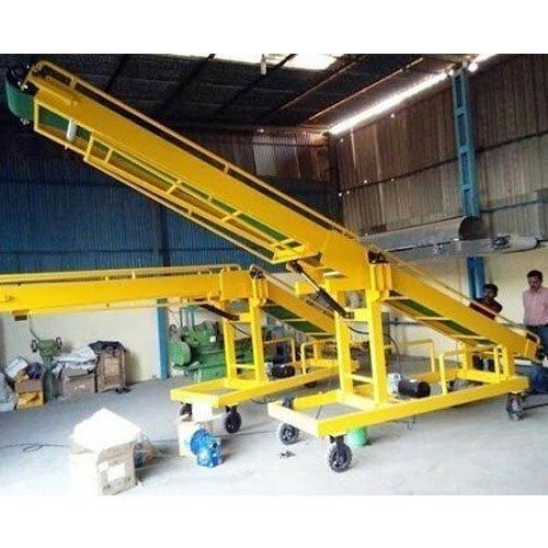 Truck Loading Conveyor Belt - Mild Steel Flat Belt Design | Efficient Material Handling Solution